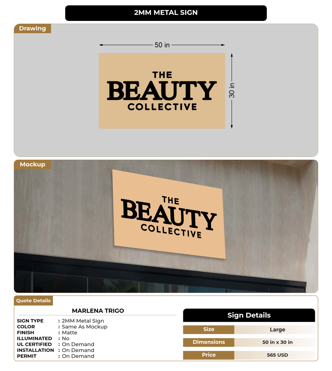CUSTOM MOCKUP SIGN FOR Marlena Trigo