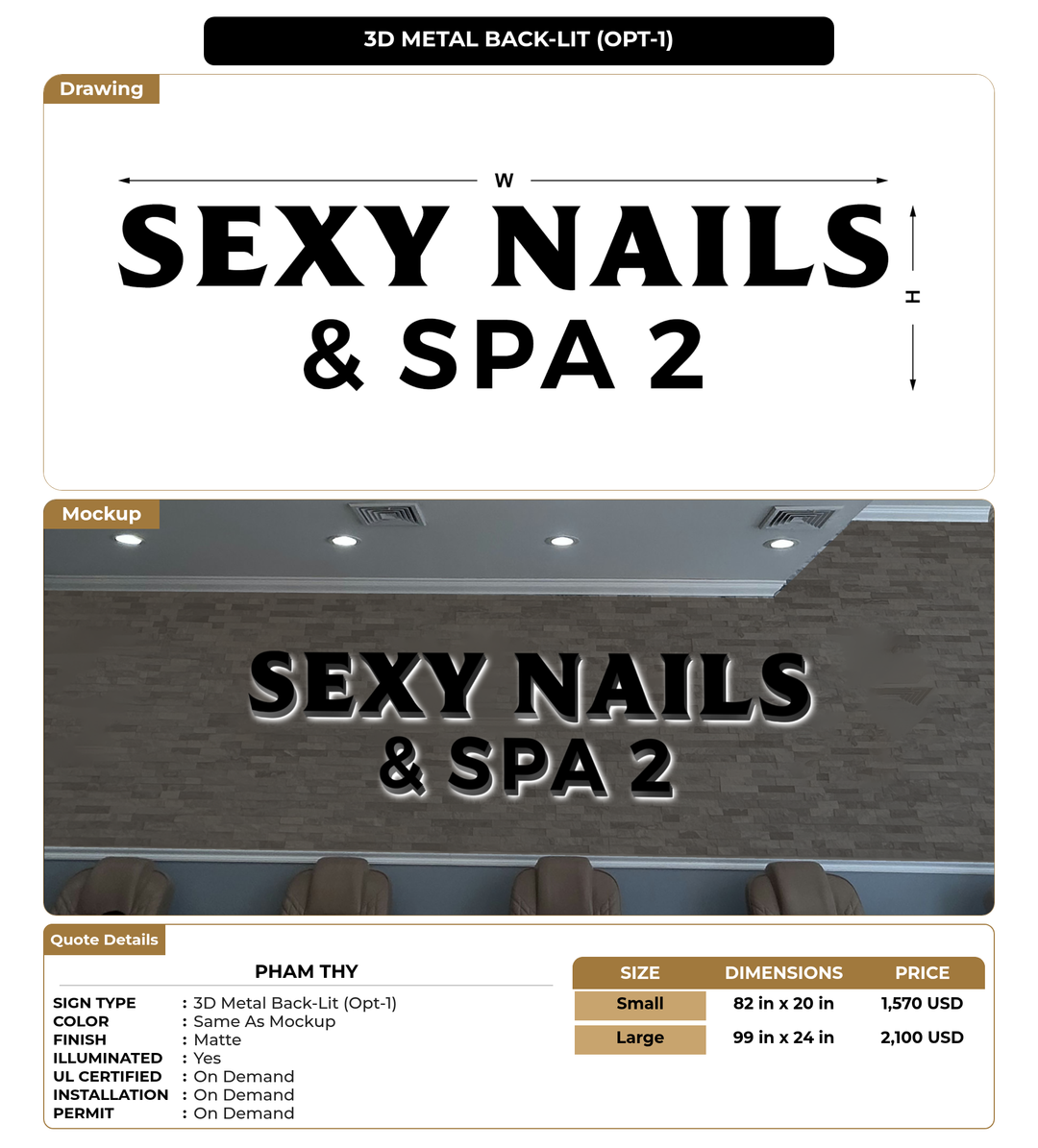 CUSTOM MOCKUP SIGN FOR Pham Thy
