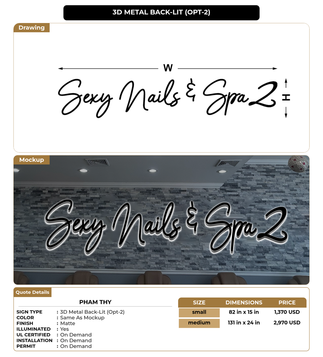 CUSTOM MOCKUP SIGN FOR Pham Thy