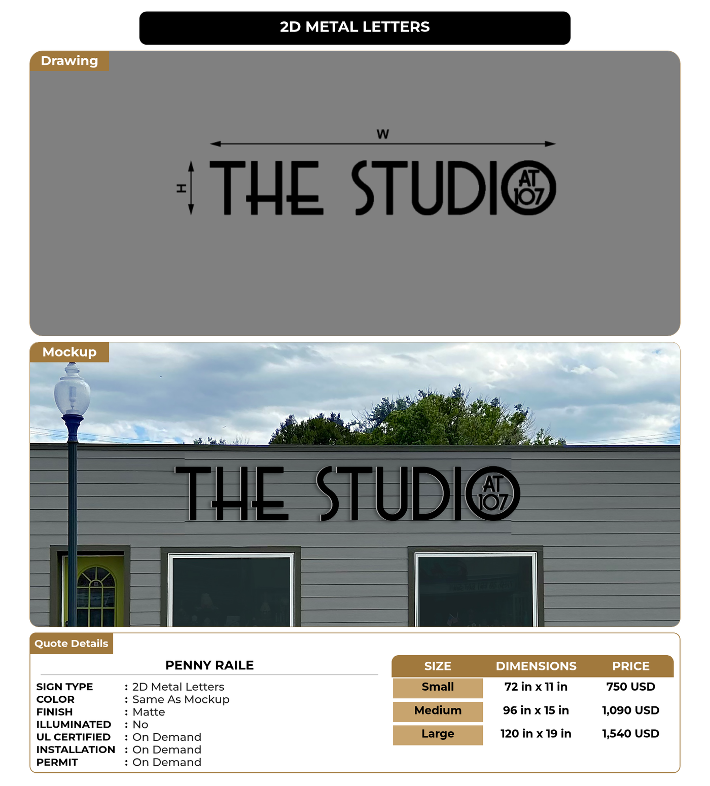 CUSTOM MOCKUP SIGN FOR Penny Raile