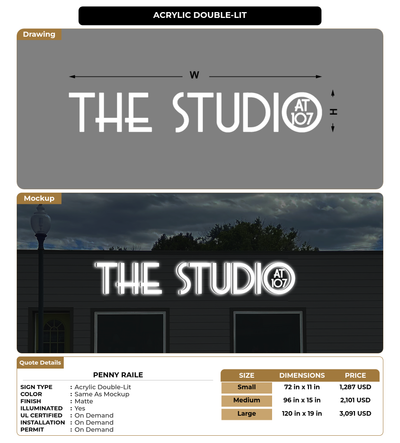 CUSTOM MOCKUP SIGN FOR Penny Raile