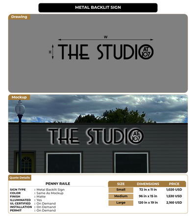 CUSTOM MOCKUP SIGN FOR Penny Raile