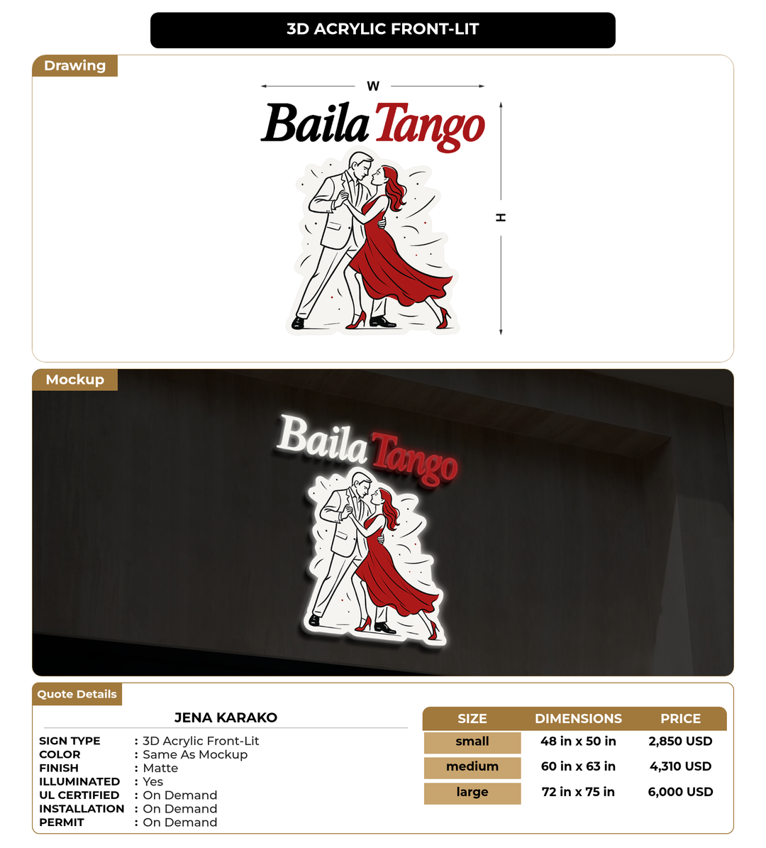 CUSTOM MOCKUP SIGN FOR Jena Karako