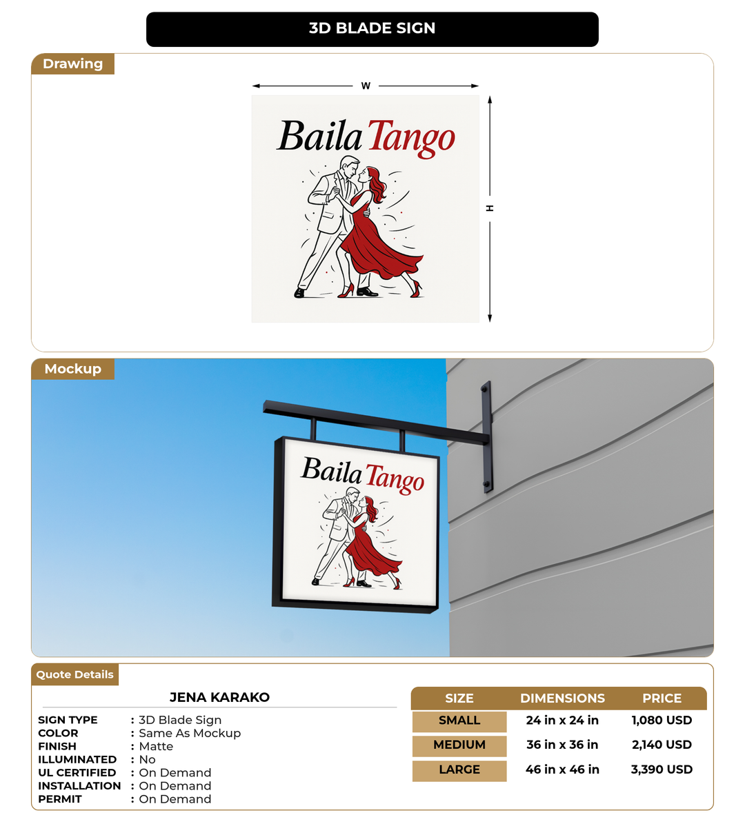 CUSTOM MOCKUP SIGN FOR Jena Karako