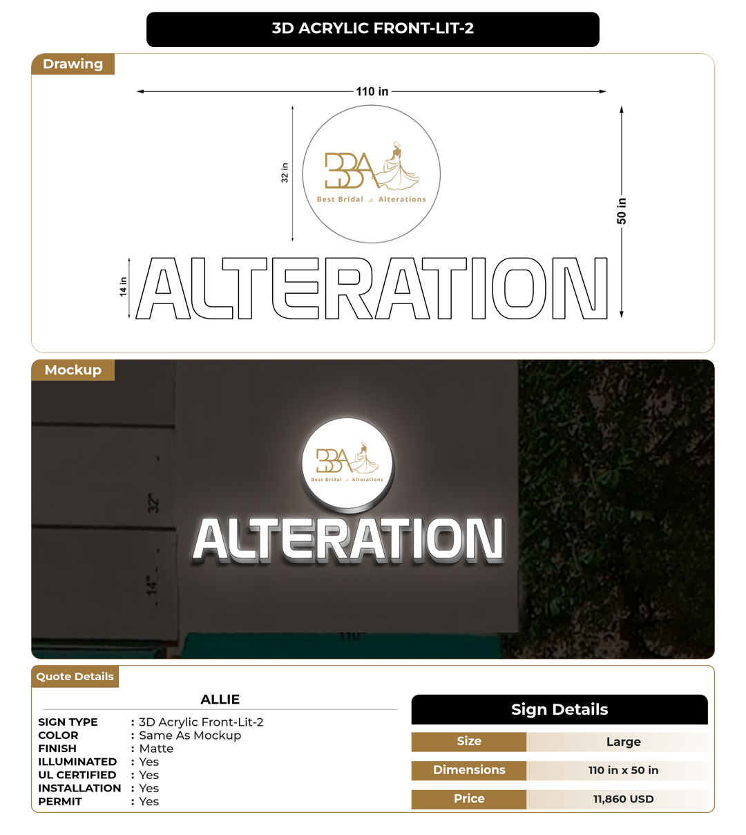CUSTOM MOCKUP SIGN FOR Allie