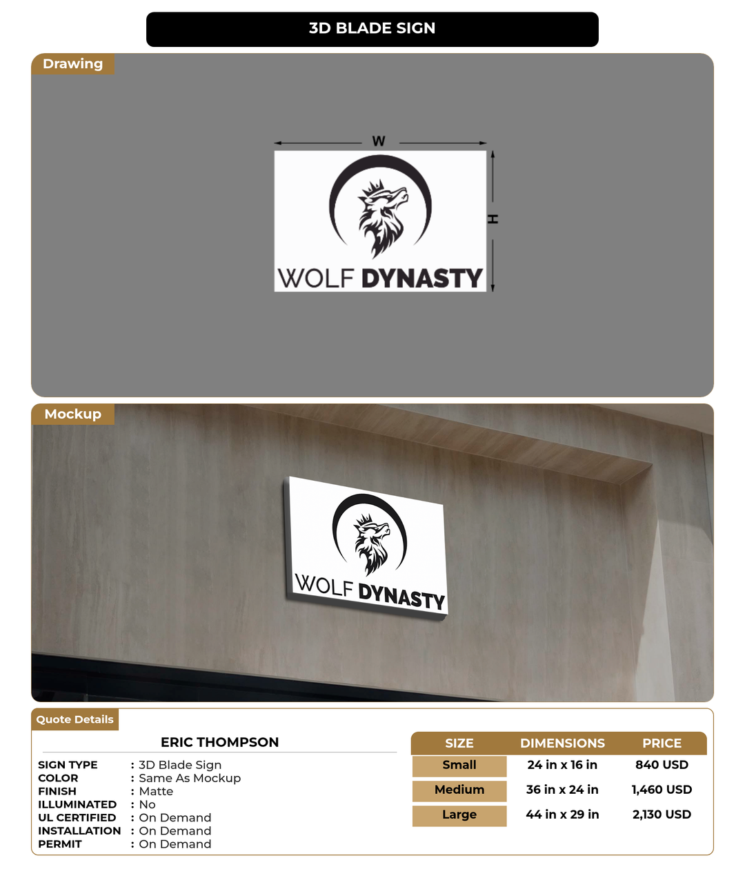 CUSTOM MOCKUP SIGN FOR Eric Thompson