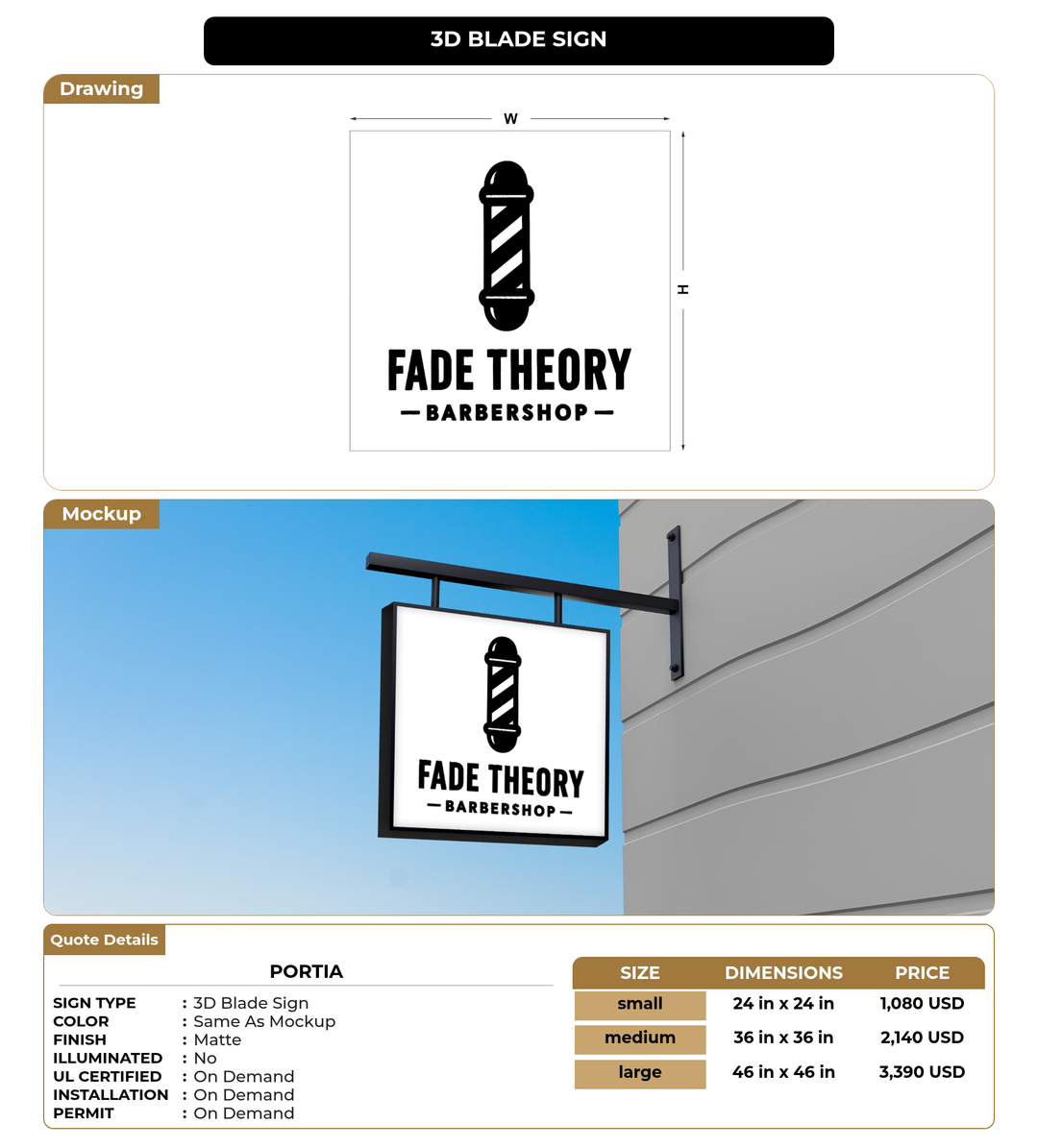 CUSTOM MOCKUP SIGN FOR Portia