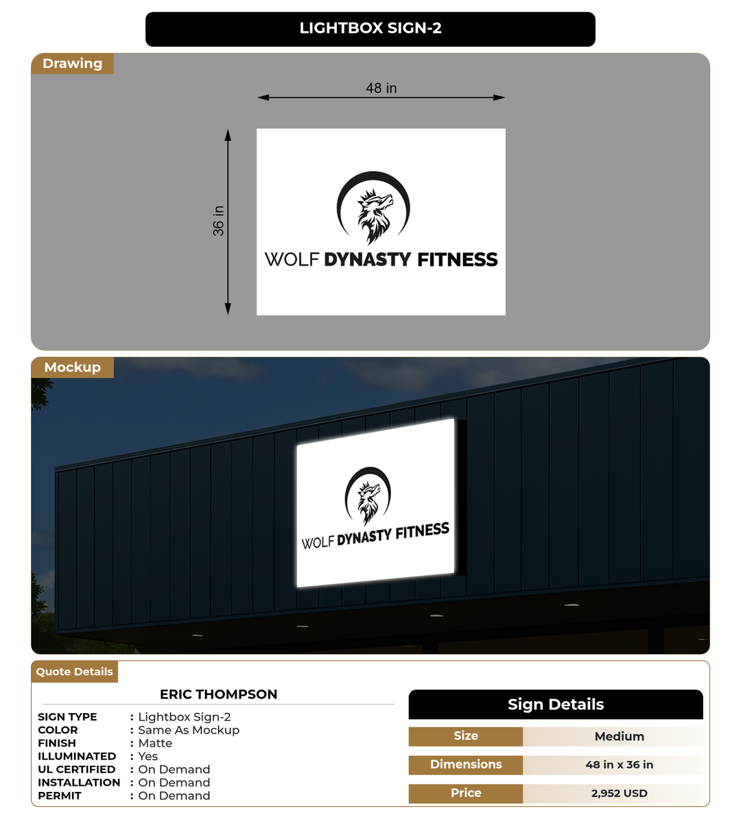 CUSTOM MOCKUP SIGN FOR Eric Thompson