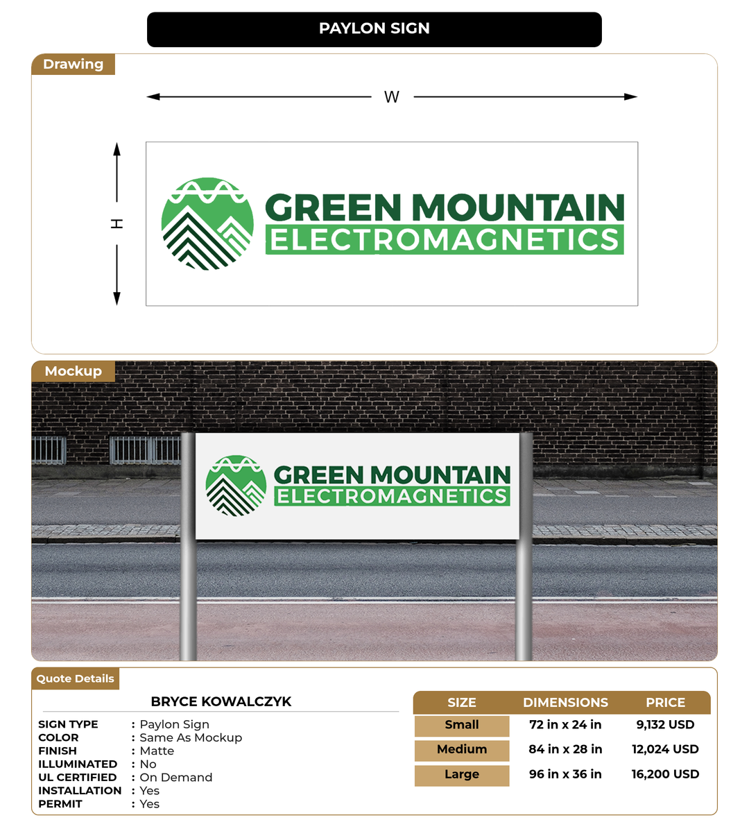 CUSTOM MOCKUP SIGN FOR Bryce Kowalczyk