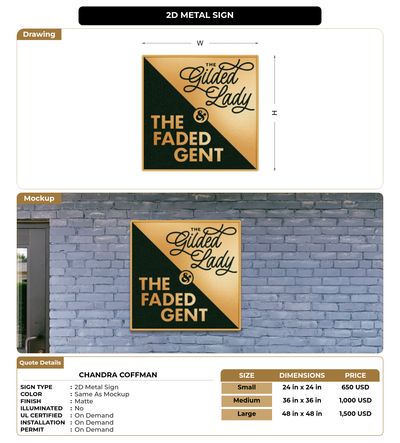 CUSTOM MOCKUP SIGN FOR Chandra Coffman