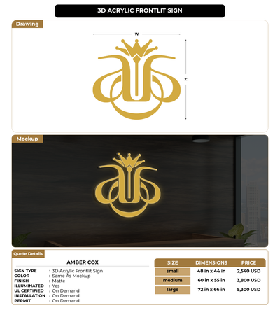 CUSTOM MOCKUP SIGN FOR Amber Cox