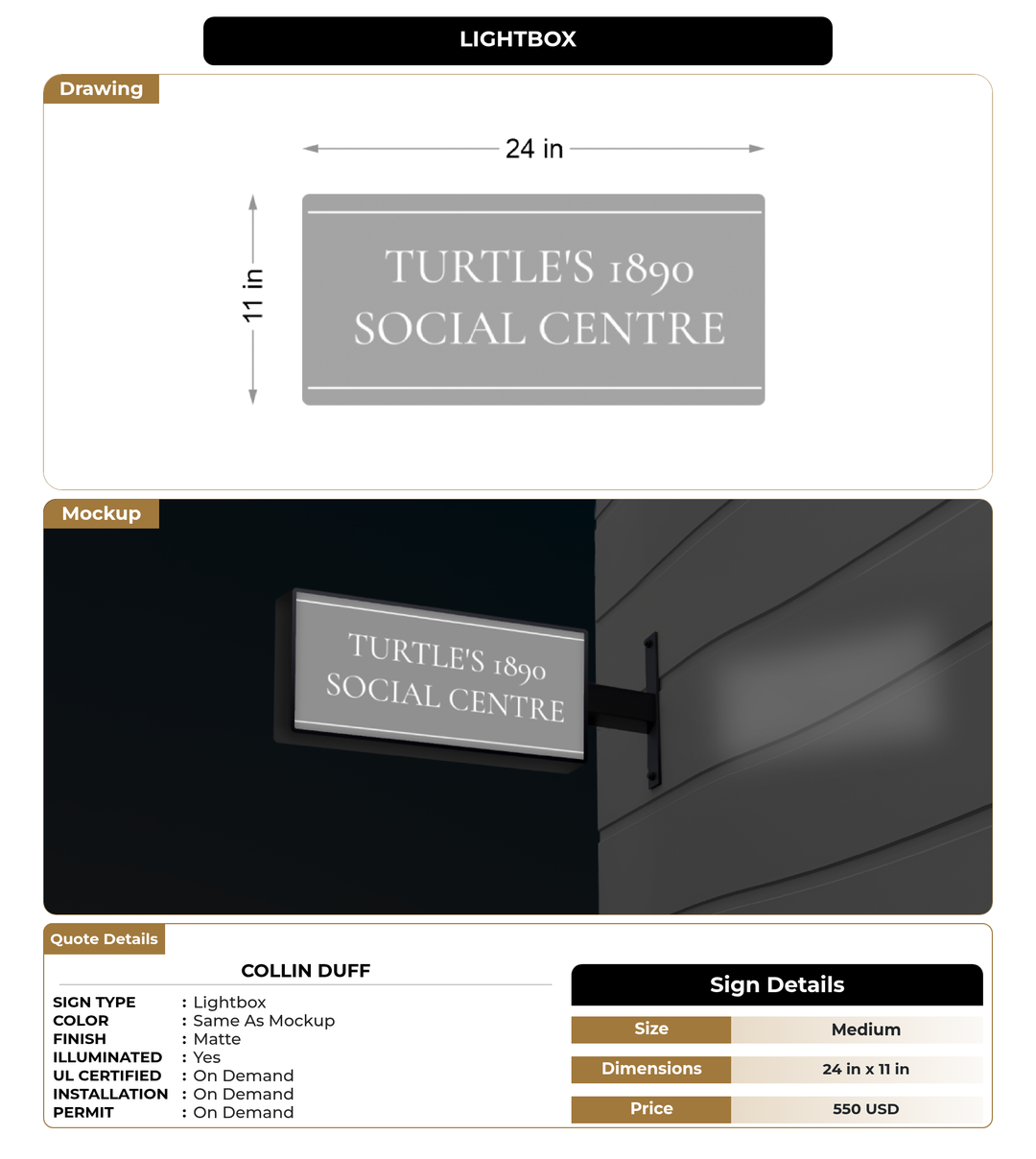 CUSTOM MOCKUP SIGN FOR Collin Duff