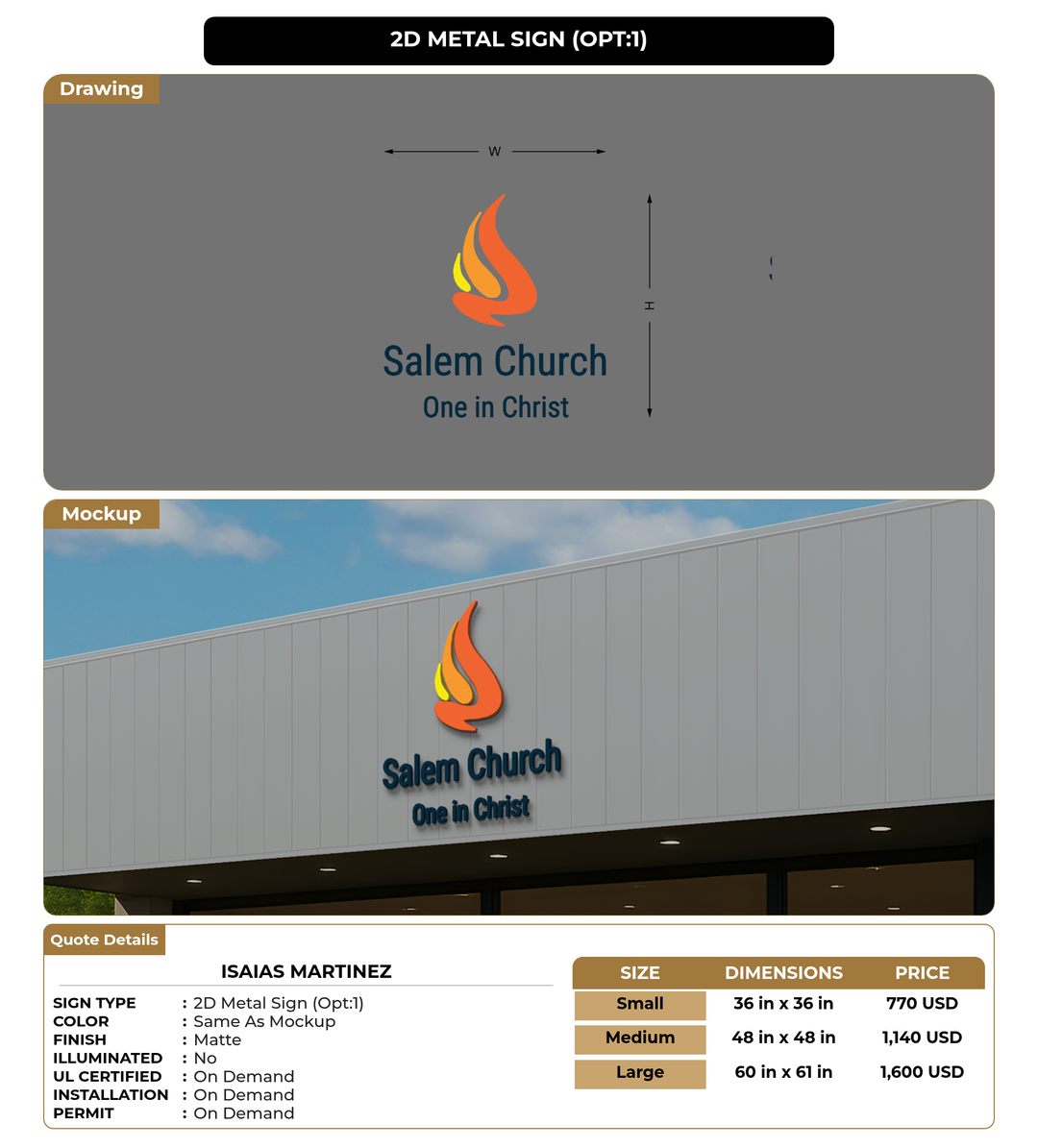 CUSTOM MOCKUP SIGN FOR Isaias Martinez