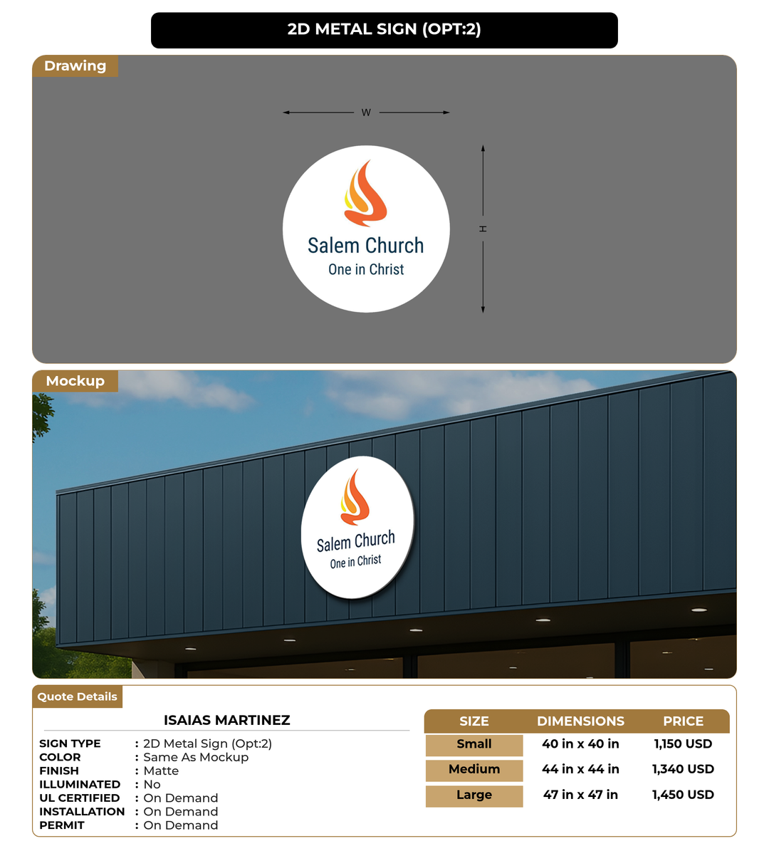 CUSTOM MOCKUP SIGN FOR Isaias Martinez