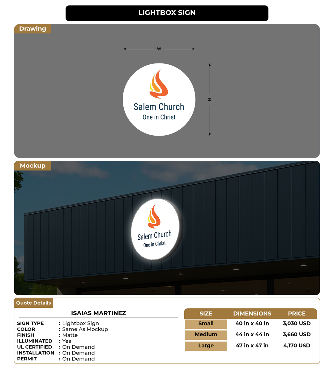 CUSTOM MOCKUP SIGN FOR Isaias Martinez
