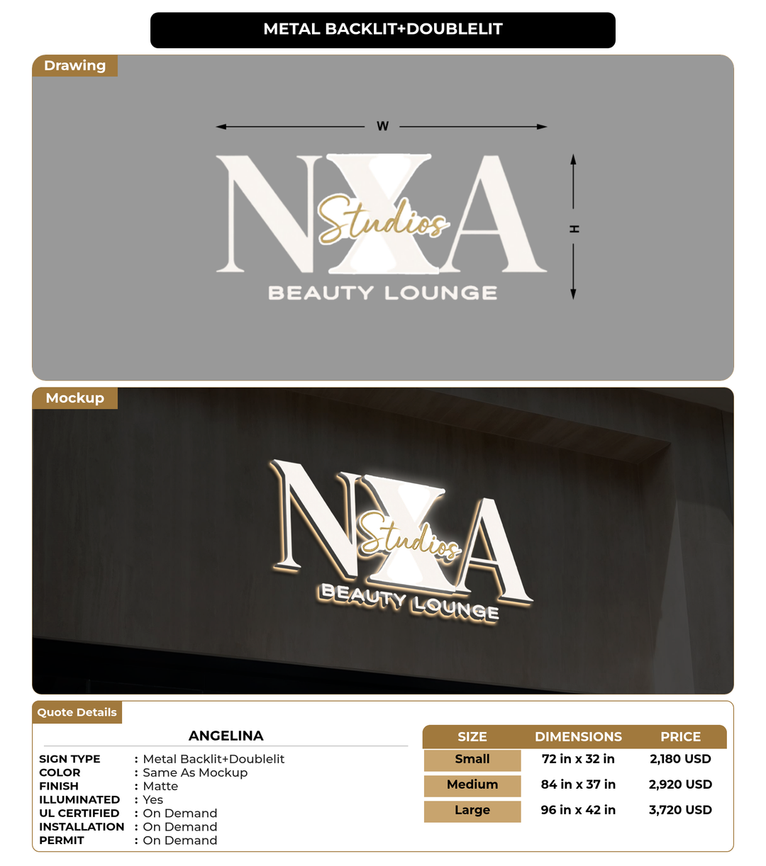 CUSTOM MOCKUP SIGN FOR Angelina