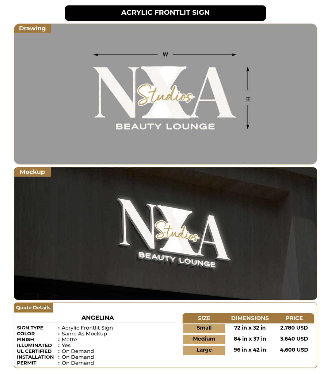 CUSTOM MOCKUP SIGN FOR Angelina