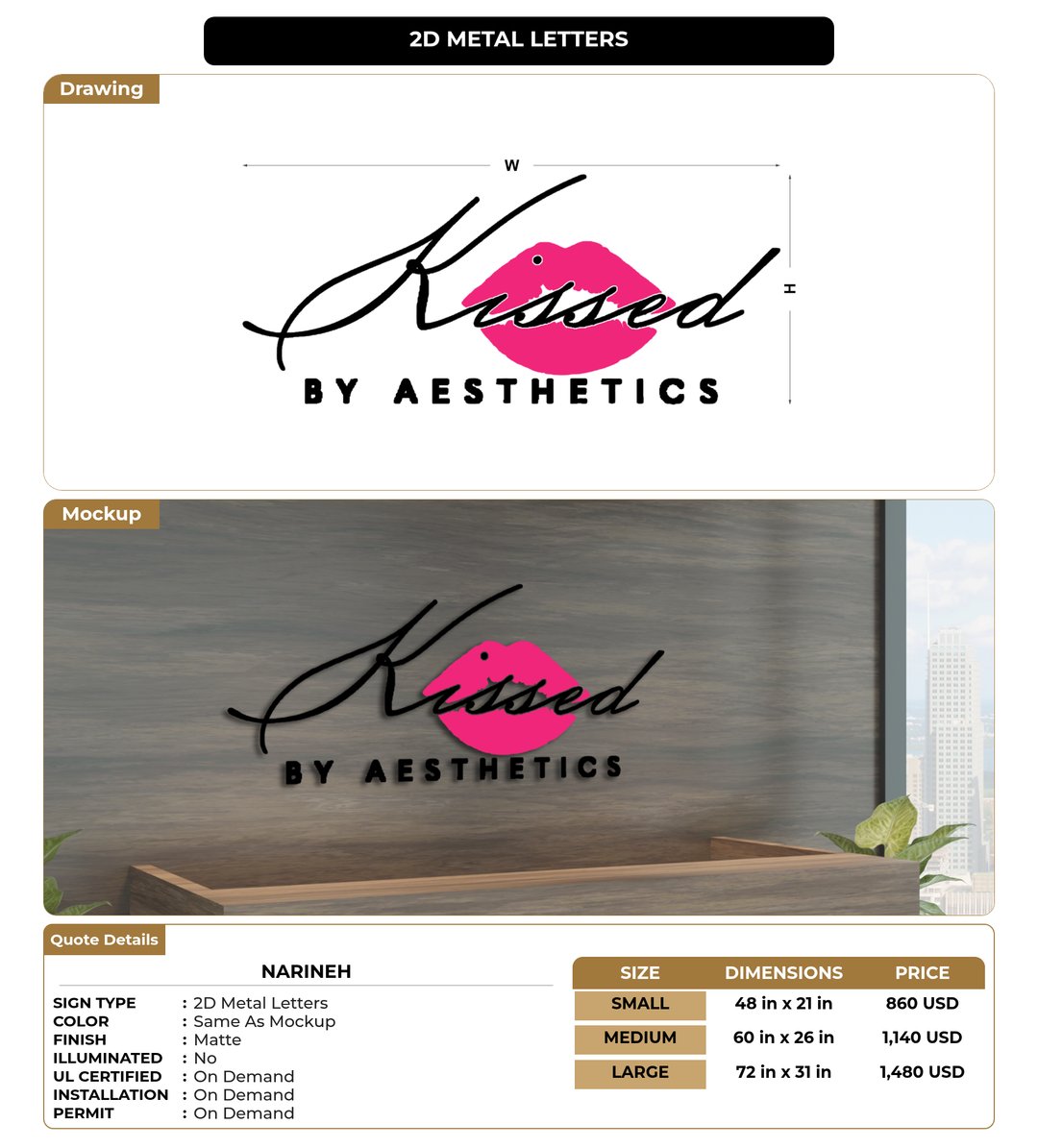 CUSTOM MOCKUP SIGN FOR Narineh