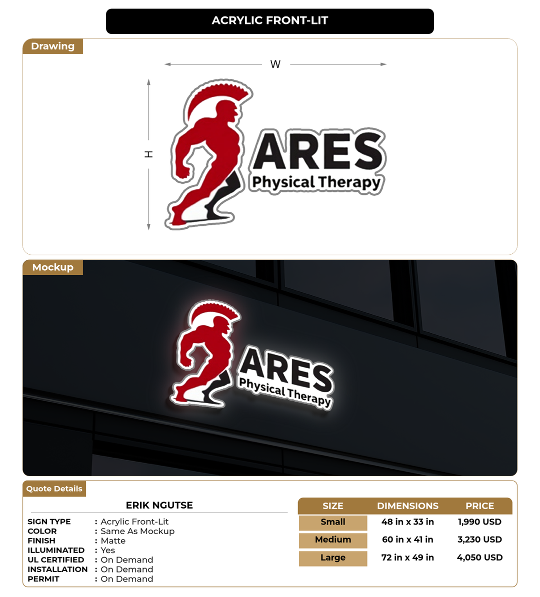 CUSTOM MOCKUP SIGN FOR Erik Ngutse