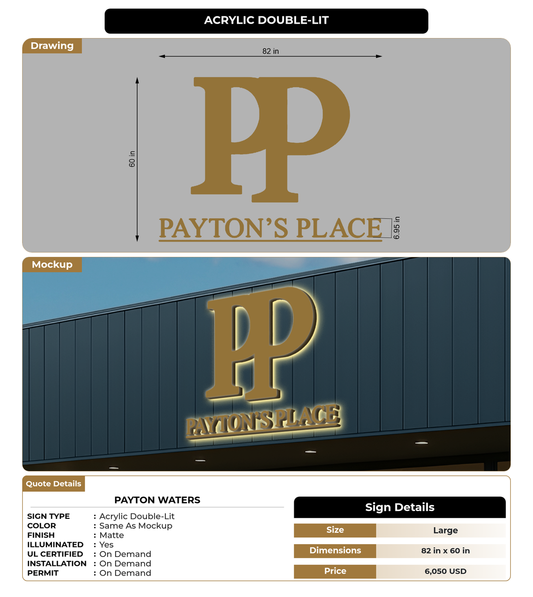 CUSTOM MOCKUP SIGN FOR Payton Waters