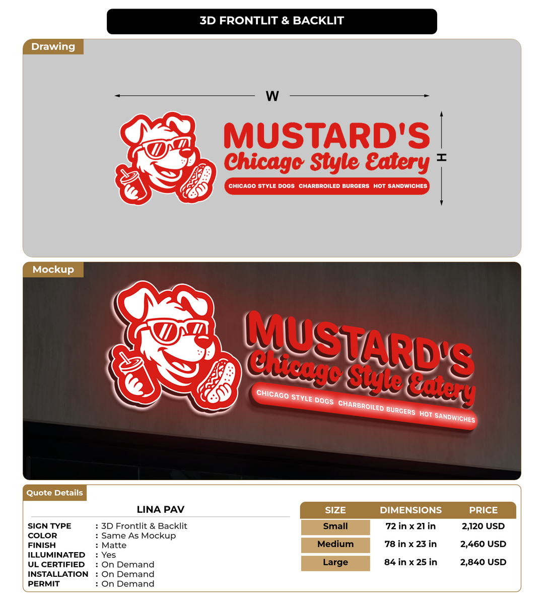 CUSTOM MOCKUP SIGN FOR Lina Pav
