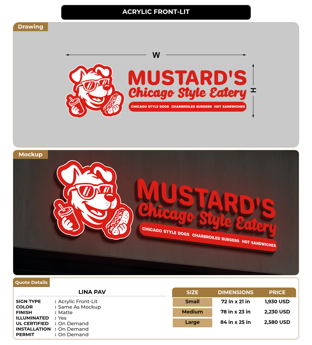 CUSTOM MOCKUP SIGN FOR Lina Pav