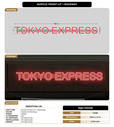 CUSTOM MOCKUP SIGN FOR Sebastian Lin