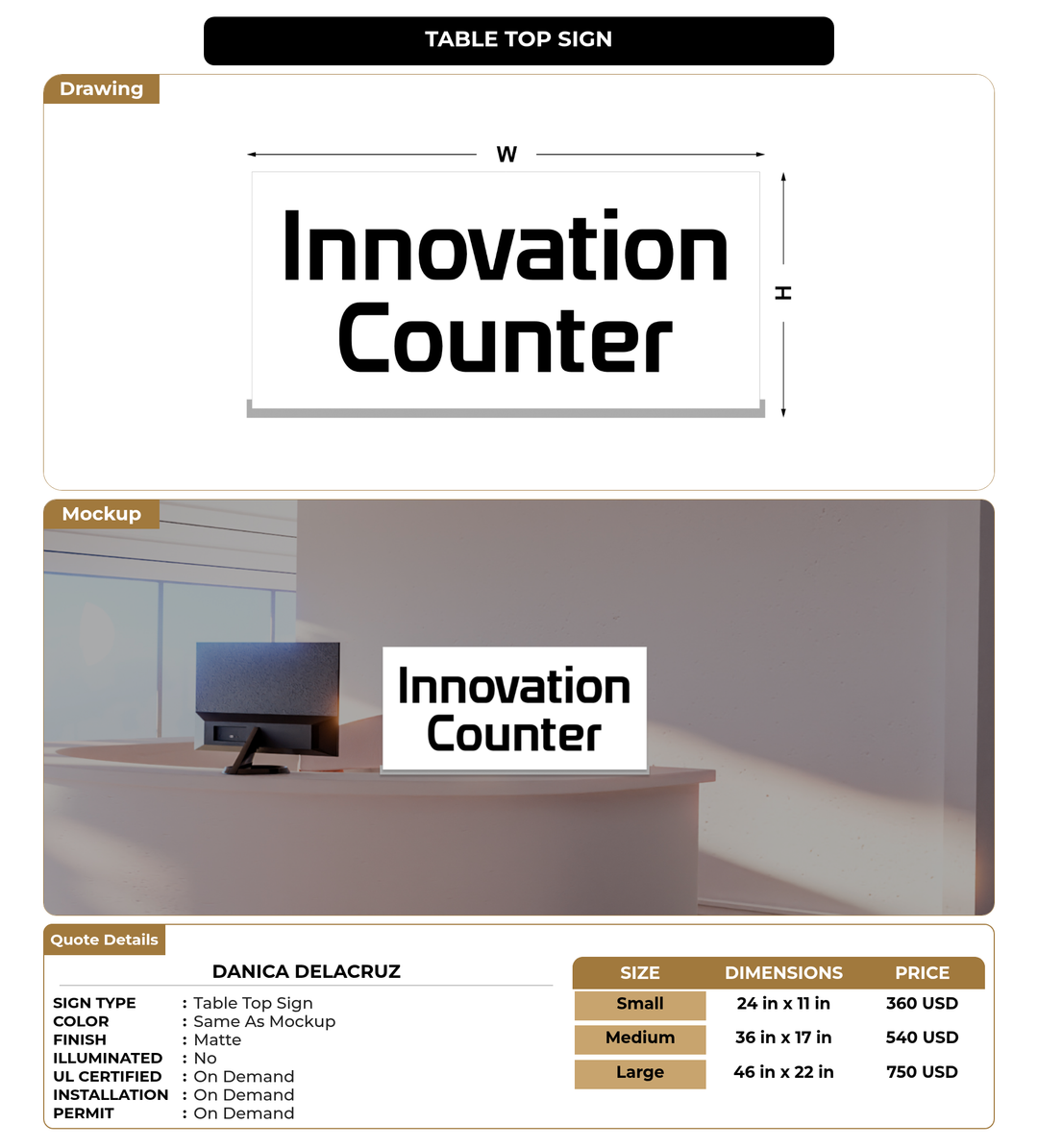 CUSTOM MOCKUP SIGN FOR Danica Delacruz
