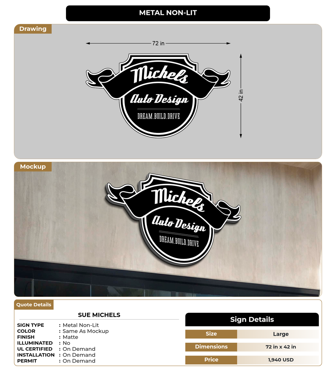 CUSTOM MOCKUP SIGN FOR Sue Michels
