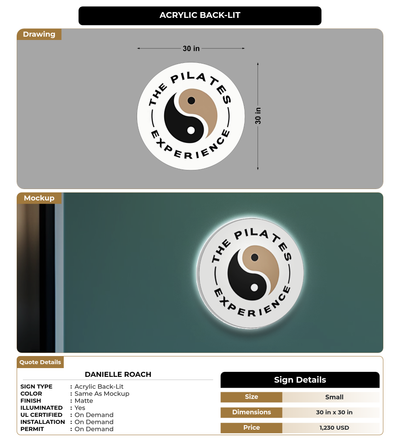 CUSTOM MOCKUP SIGN FOR Danielle Roach