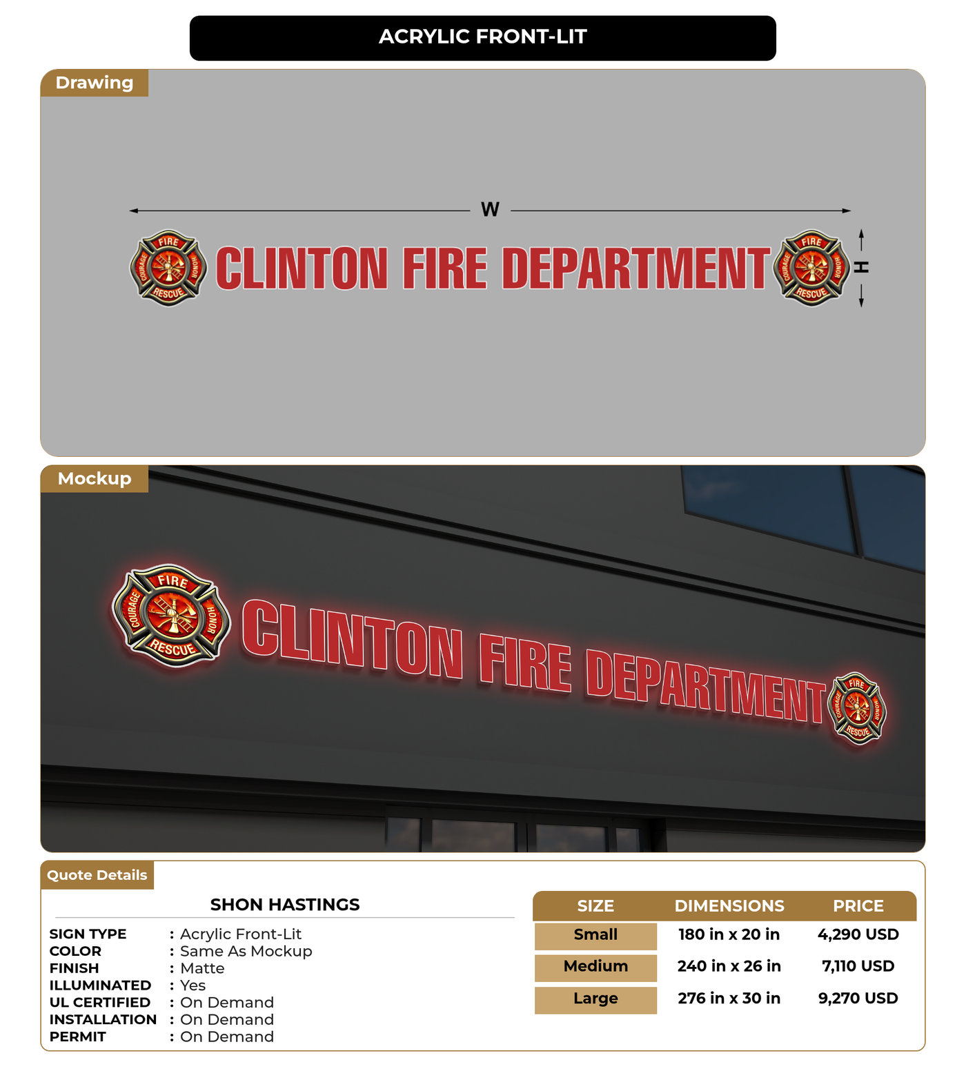 CUSTOM MOCKUP SIGN FOR Shon Hastings