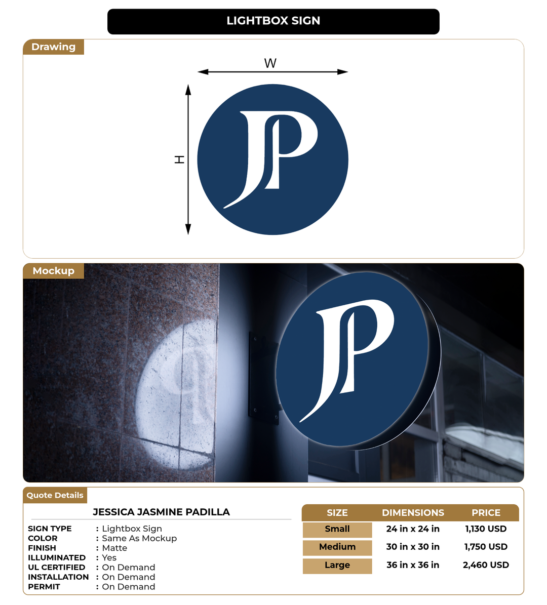 CUSTOM MOCKUP SIGN FOR Jessica Jasmine Padilla