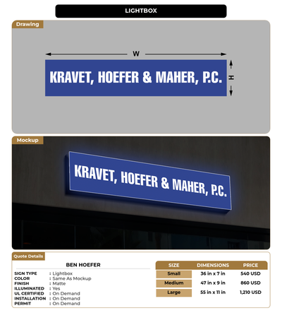 CUSTOM MOCKUP SIGN FOR Ben  Hoefer
