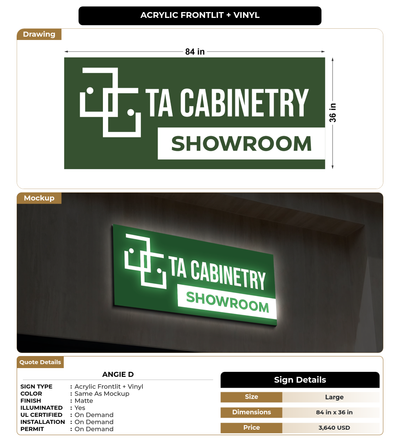 CUSTOM MOCKUP SIGN FOR Angie D