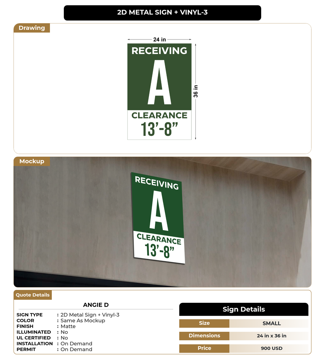 CUSTOM MOCKUP SIGN FOR Angie D