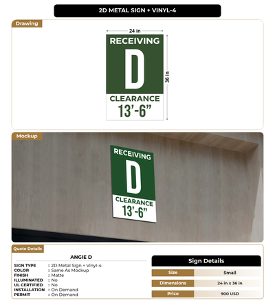 CUSTOM MOCKUP SIGN FOR Angie D