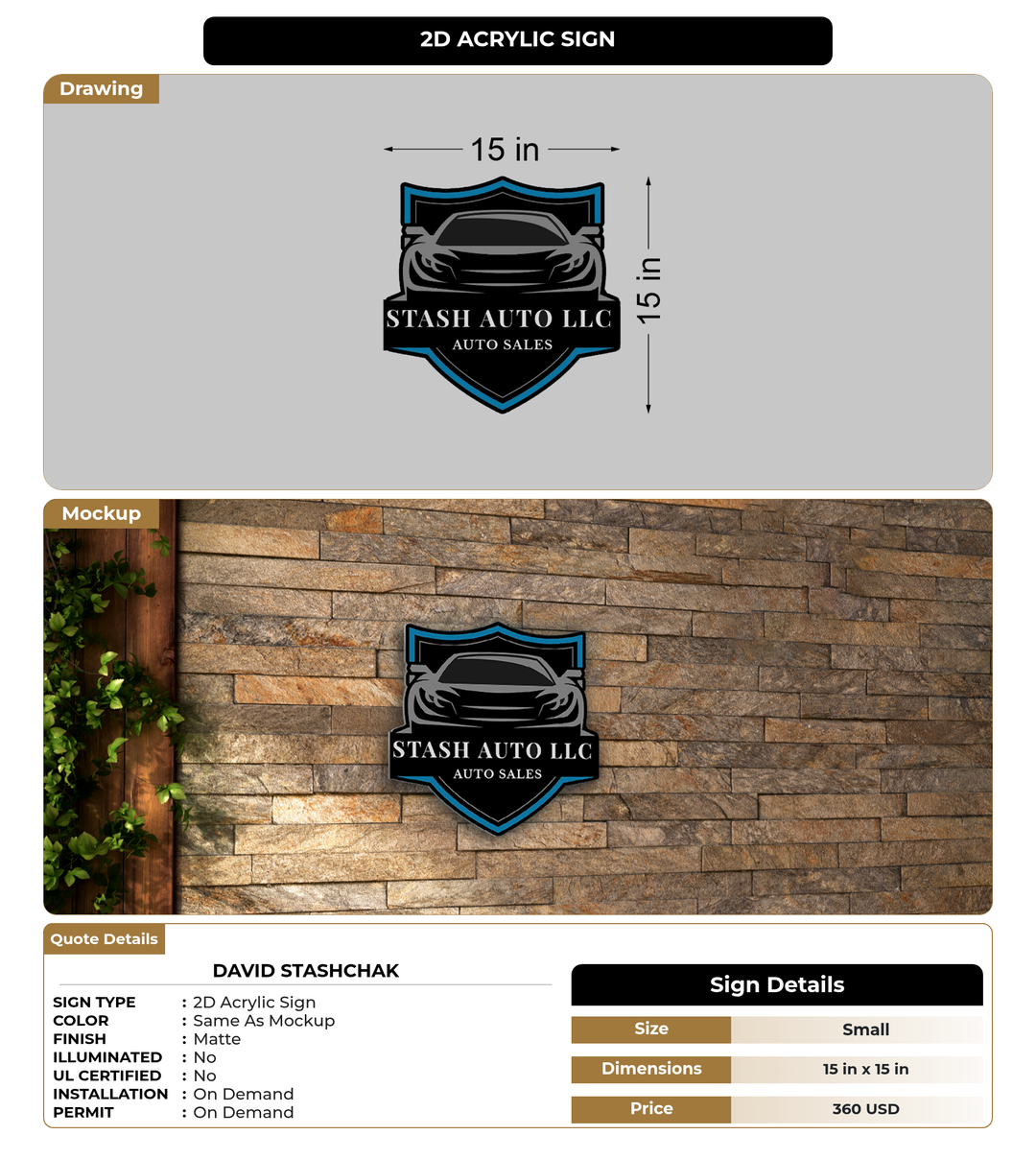 CUSTOM MOCKUP SIGN FOR David Stashchak