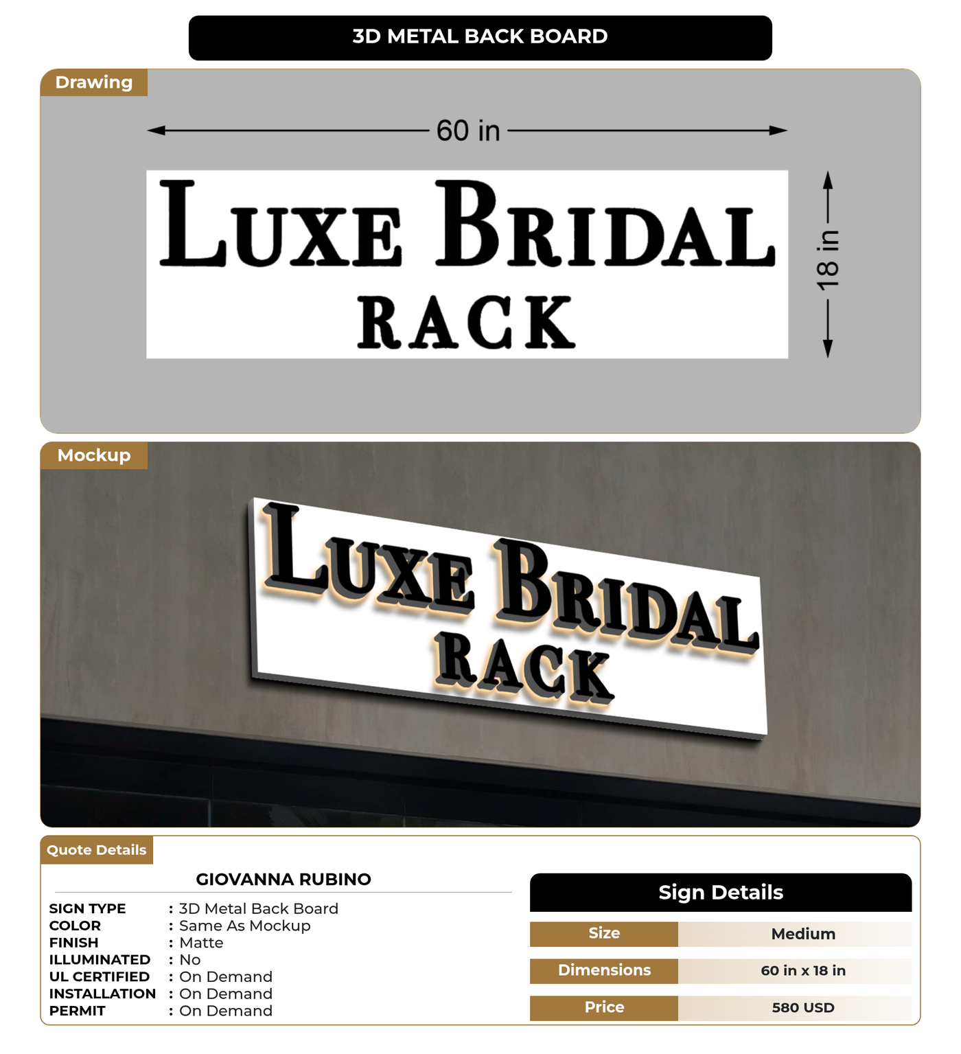CUSTOM MOCKUP SIGN FOR Giovanna Rubino