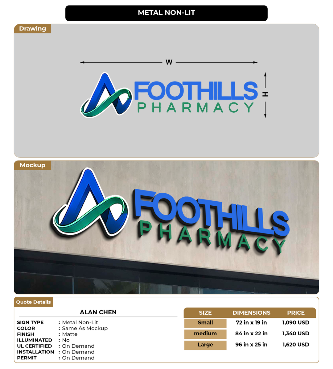 CUSTOM MOCKUP SIGN FOR Alan Chen
