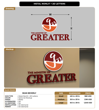 CUSTOM MOCKUP SIGN FOR Sean Beverly