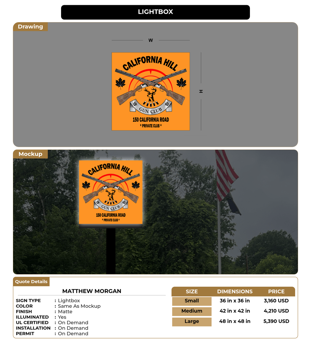 CUSTOM MOCKUP SIGN FOR Matthew Morgan
