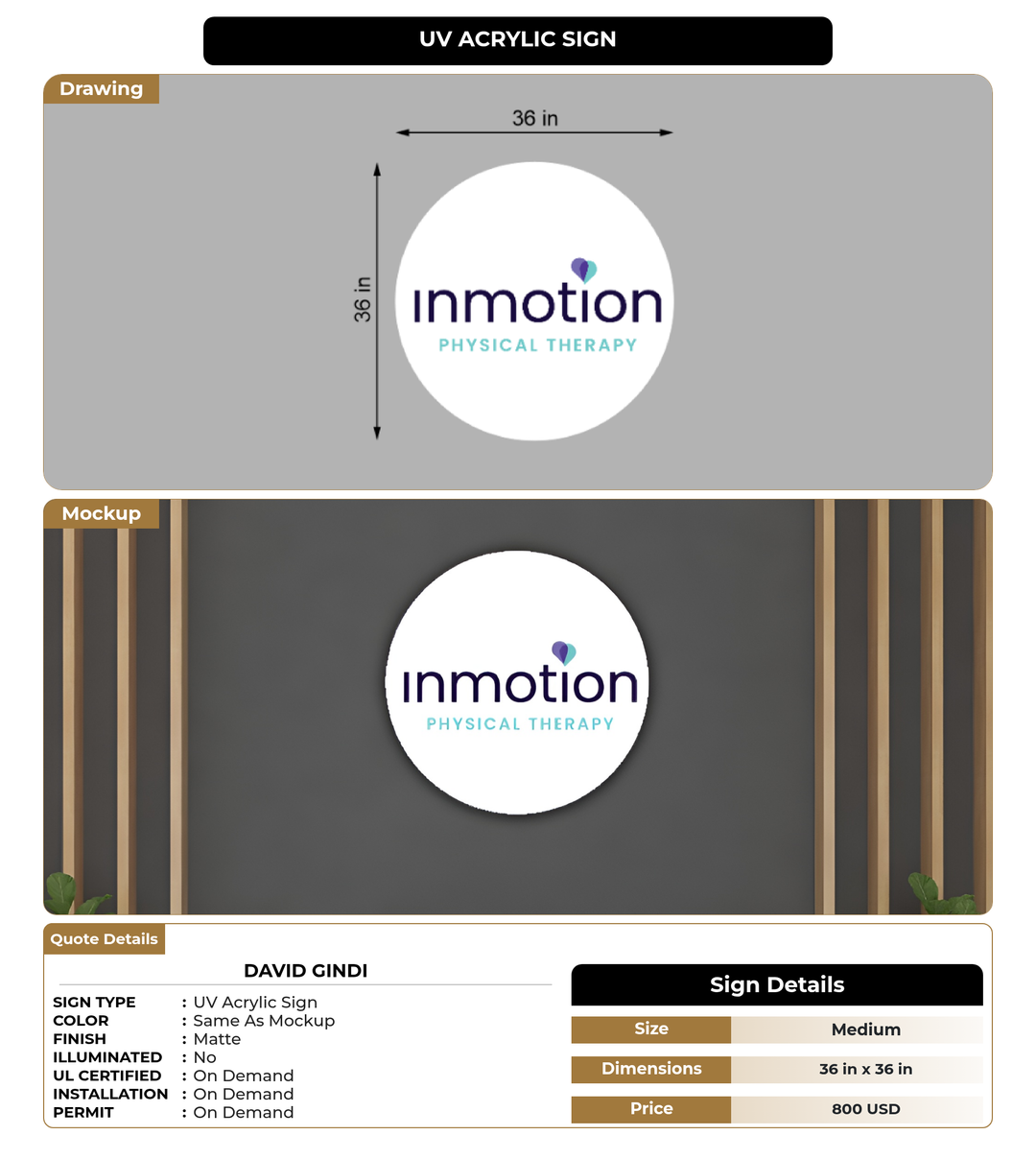 CUSTOM MOCKUP SIGN FOR David gindi