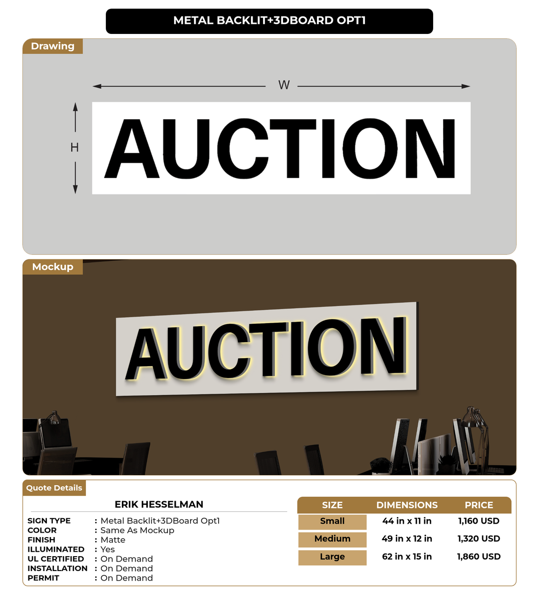 CUSTOM MOCKUP SIGN FOR Erik Hesselman