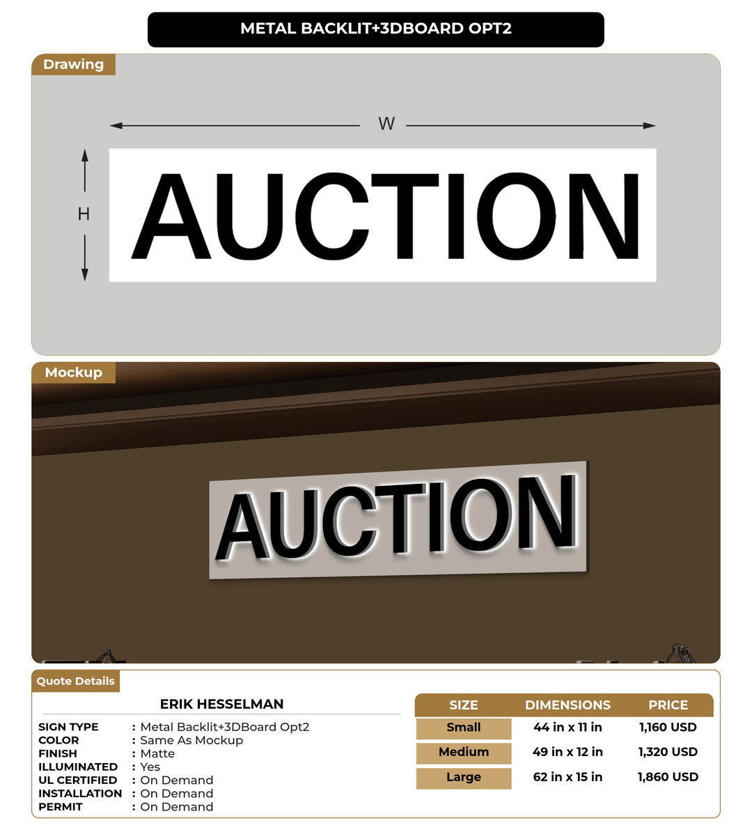 CUSTOM MOCKUP SIGN FOR Erik Hesselman