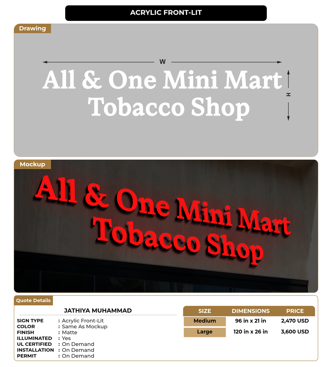 CUSTOM MOCKUP SIGN FOR Jathiya Muhammad