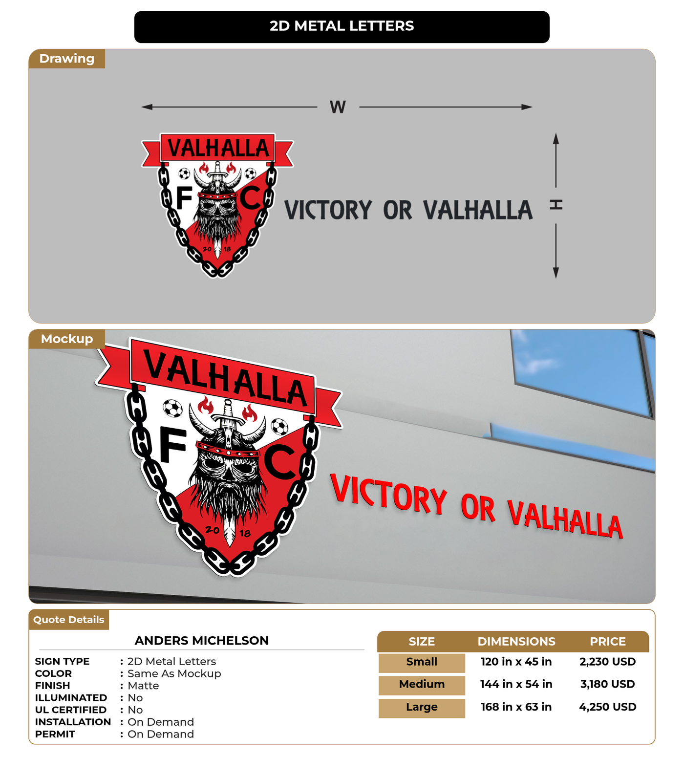 CUSTOM MOCKUP SIGN FOR Anders michelson