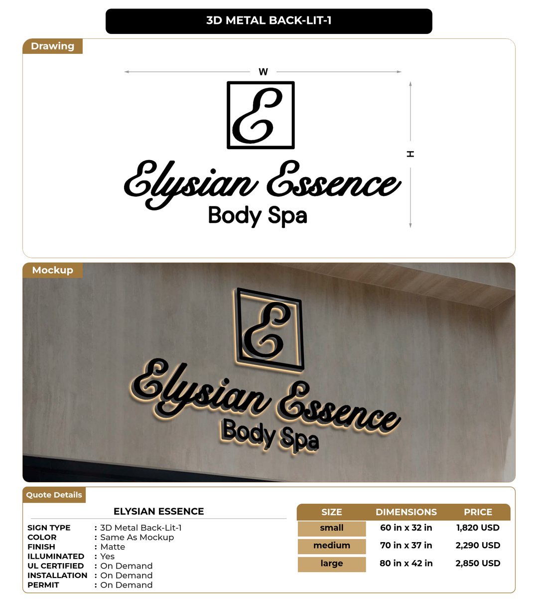 CUSTOM MOCKUP SIGN FOR Elysian  Essence