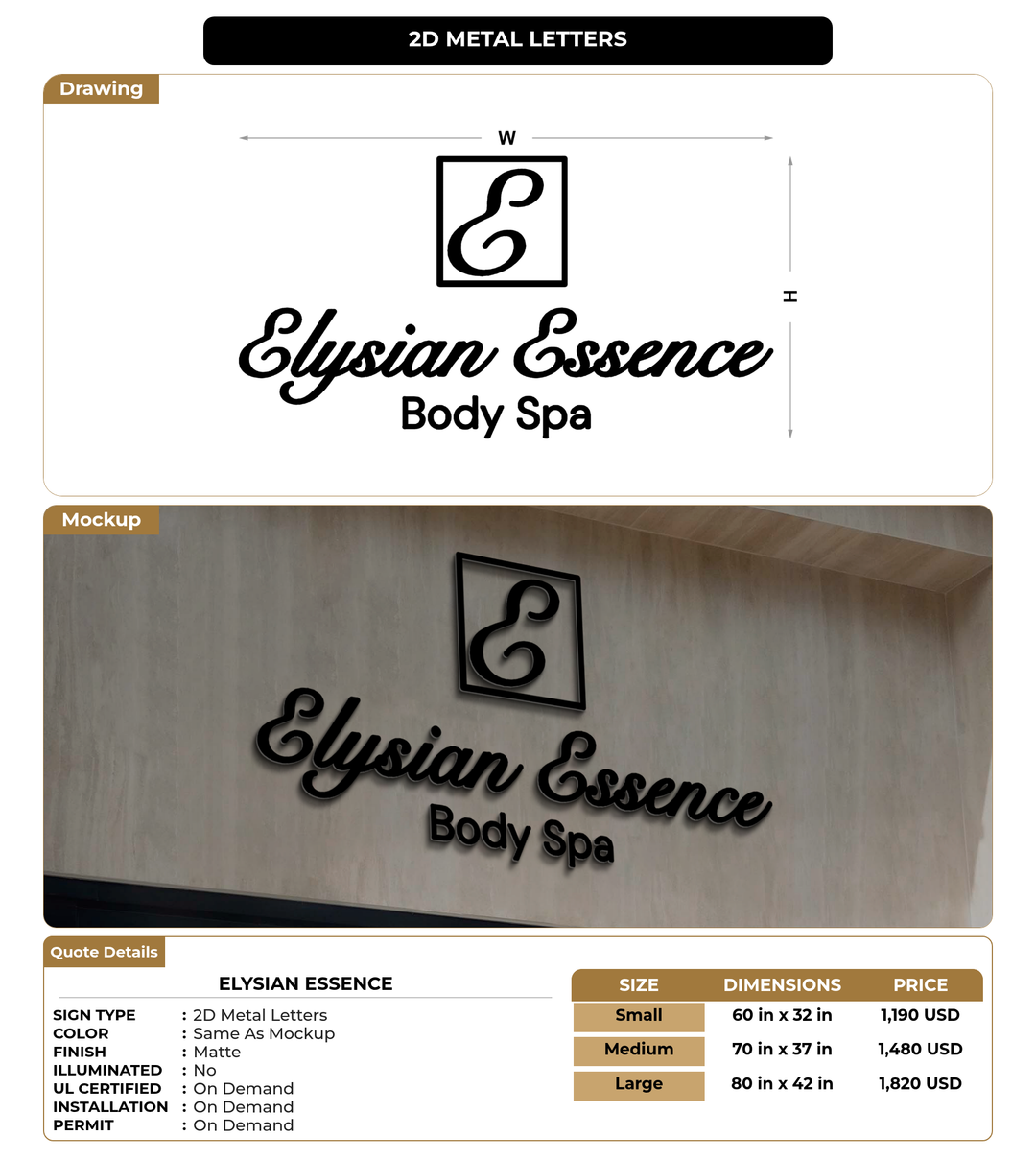 CUSTOM MOCKUP SIGN FOR Elysian  Essence