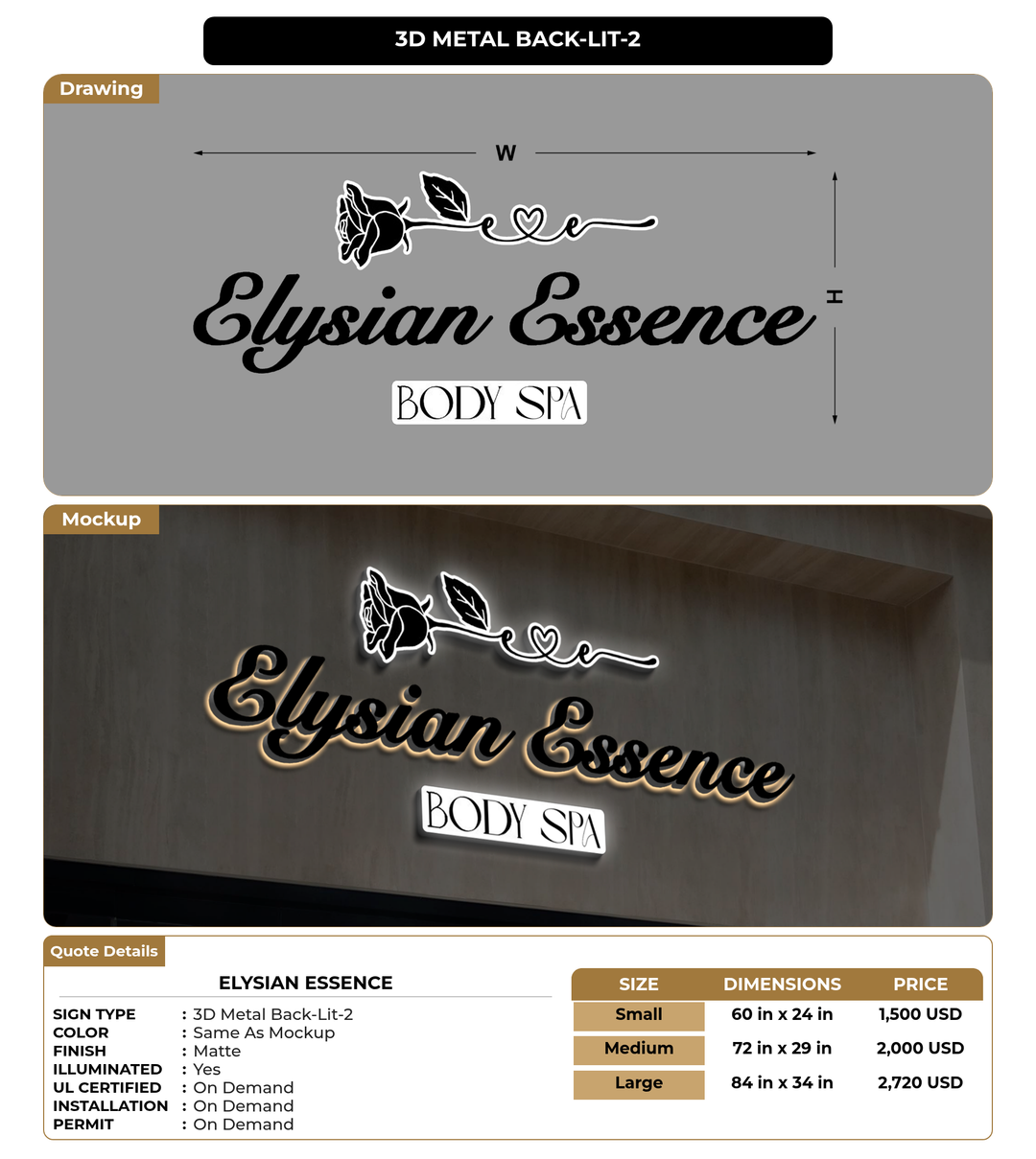 CUSTOM MOCKUP SIGN FOR Elysian  Essence