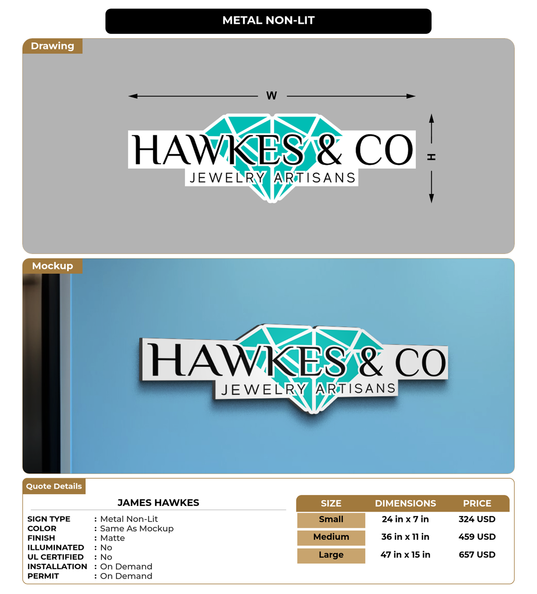 CUSTOM MOCKUP SIGN FOR James Hawkes